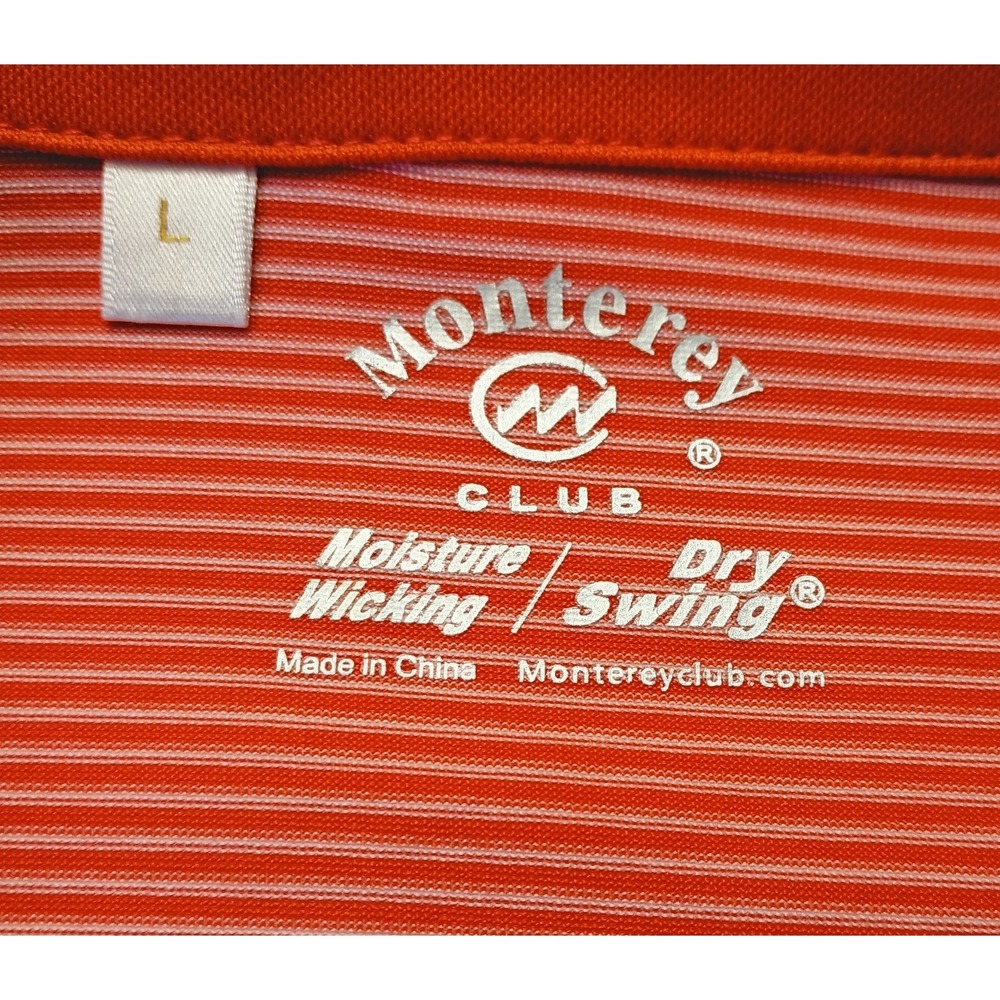 Monterey Club Dry Swing Golf Polo Top Women's Large Orange NWT With‎ Small Flaws - Picture 3 of 11